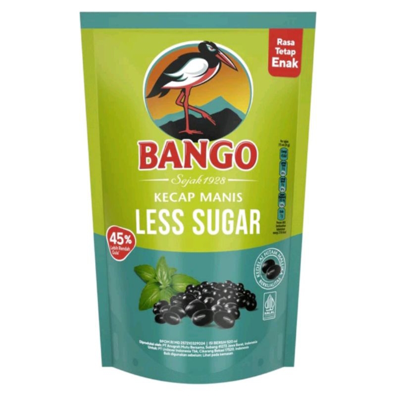 

Kecap Manis Bango Less Sugar Refill 520ml