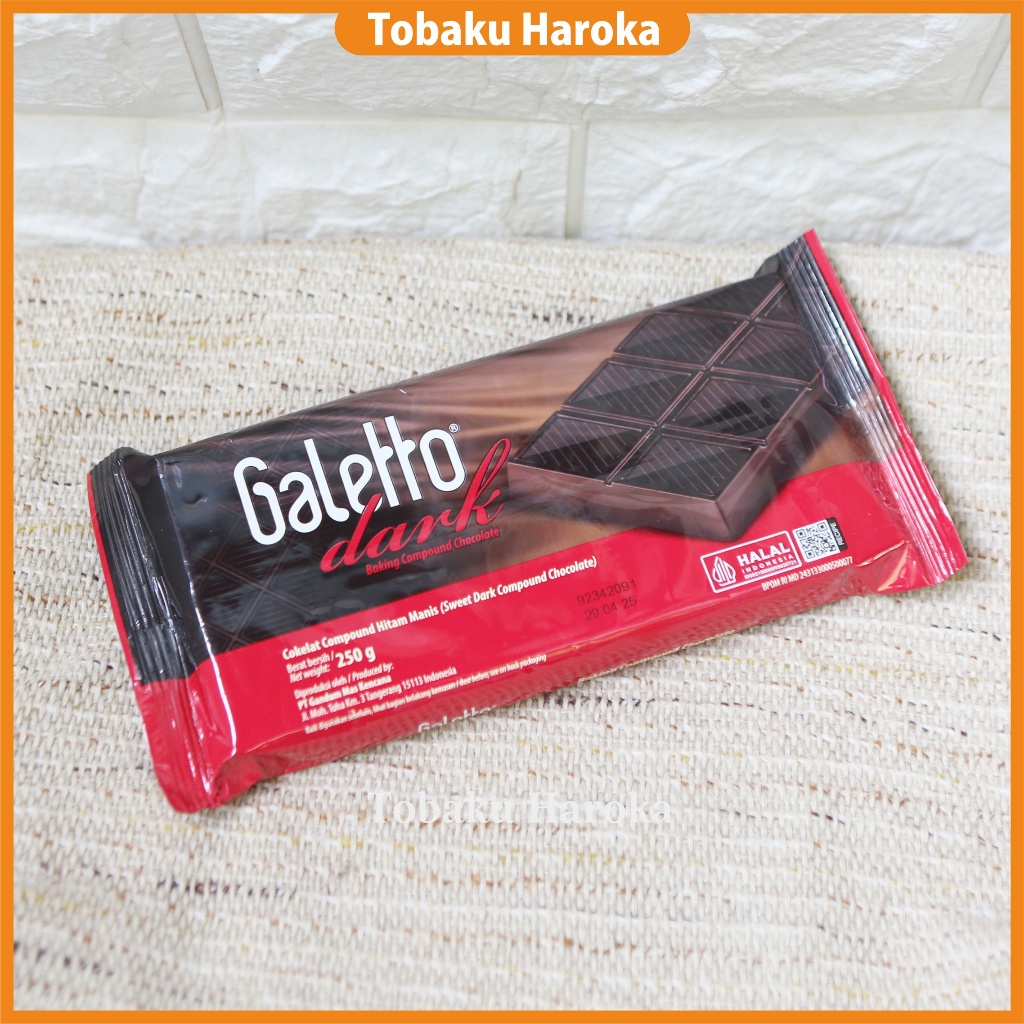 

Galetto Cokelat Batang Dark & White 250gr - Coklat Blok 250gr