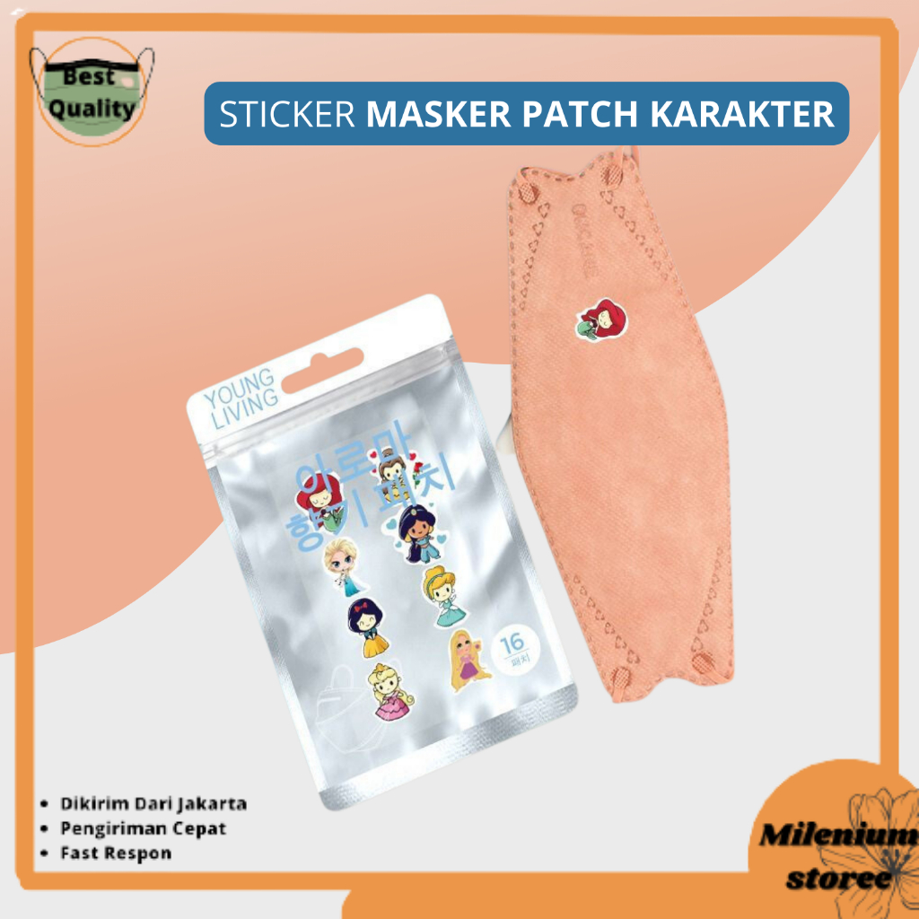 Stiker Aroma Sticker Mask Tempel Pewangi Masker Aroma Patch Karakter ML
