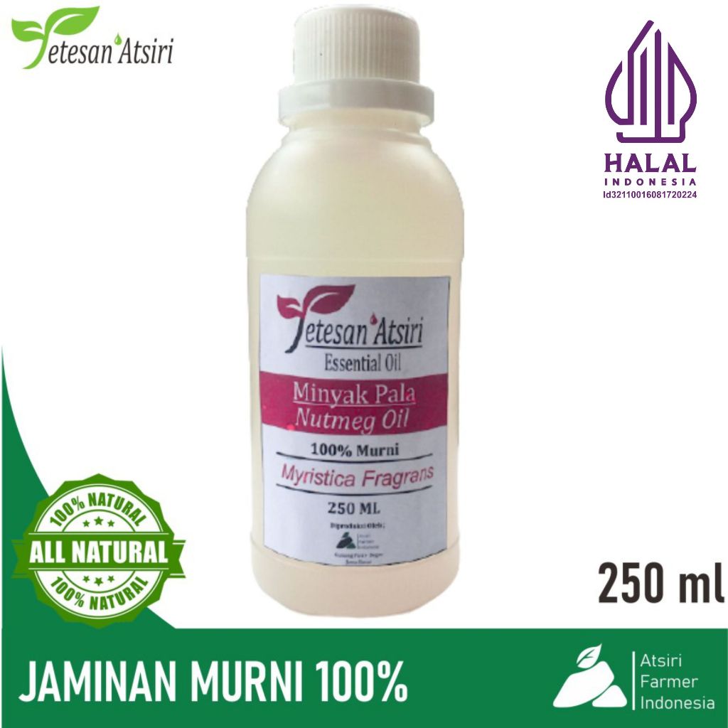 250ml minyak atsiri pala murni 100% nutmeg pure essential oil essensial oil 100% tanpa campuran