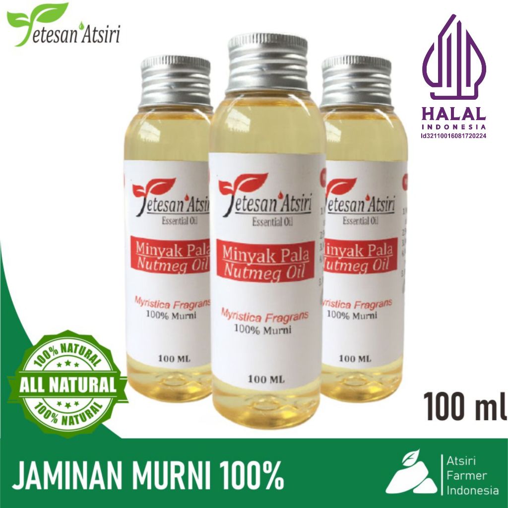 100ml minyak atsiri pala minyak pala murni 100% nutmeg oil nutmeg essential oil aromaterapi