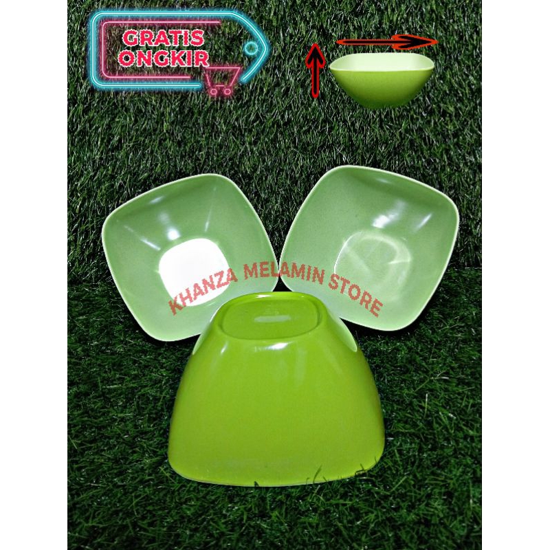 Mangkok Persegi Melamin 7 Inch ( Golden Dragon )