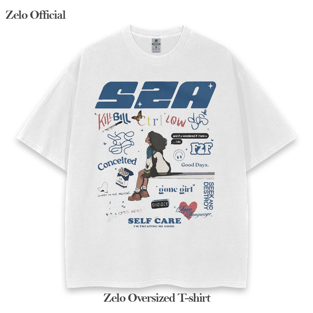 t-shirt Sza Photoshoot style vintage oversize tee