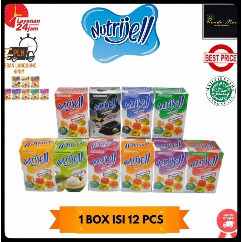 

Nutrijell / Nutrijel per box ( Kotak ) isi 12 pcs