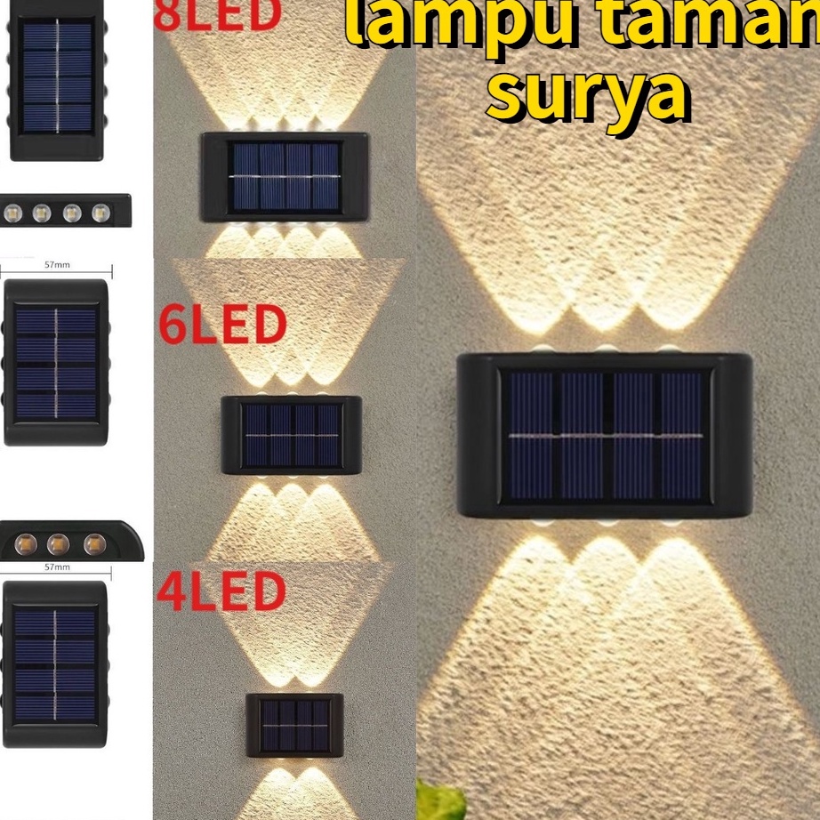 SALE COD24681 Led Lampu Lampi Dinding Outdoor Tenaga Surya Lampu Hias Taman Lampu Tiang Teras Rumah 