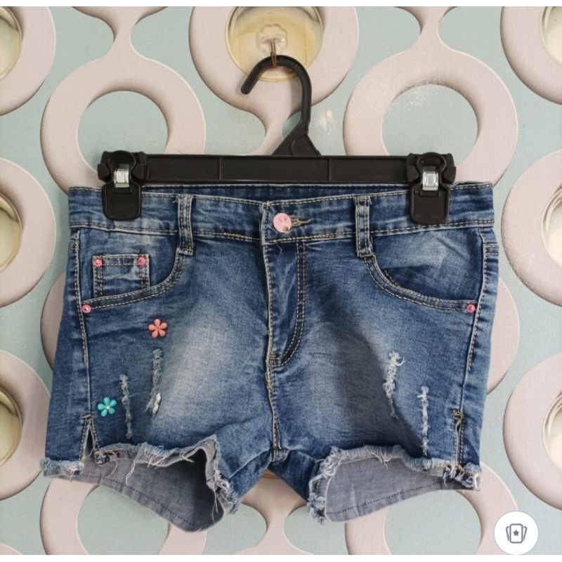 CELANA WANITA PENDEK HOTPANT SECOND JEANS ORIGINAL SIZE 27 PWR124