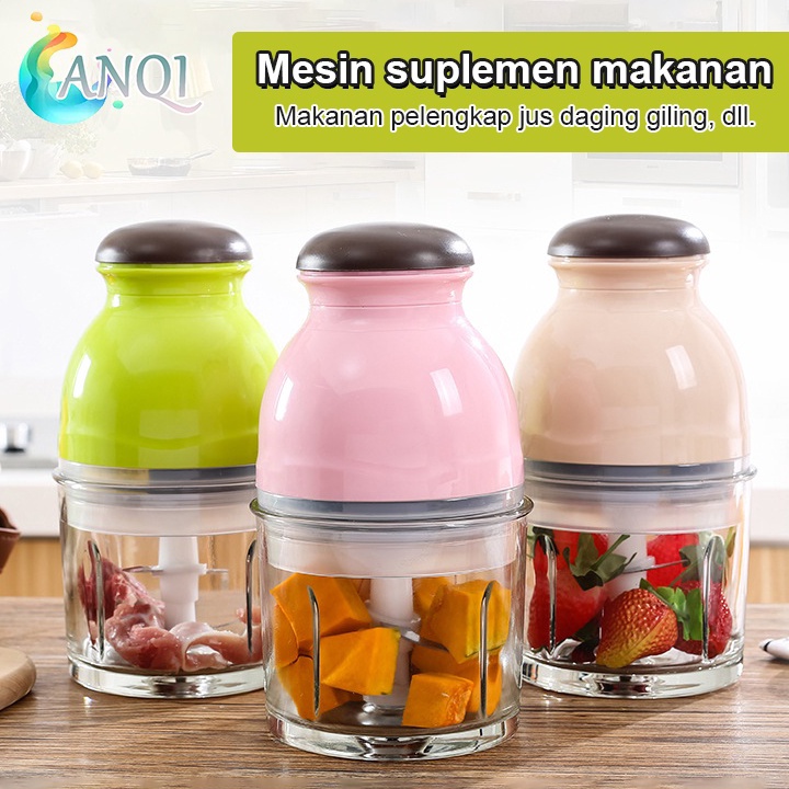 Dijamin Ori ANQI SHOP BlenderPenggiling Daging Sayur BuahBuah Meat Mincer Chopper Kapsul Mini VS1828