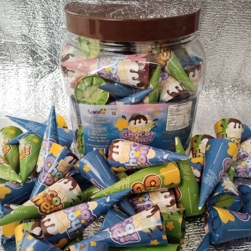 

Biskuit Cokelat LUVMI Choco Cone isi 50 pcs