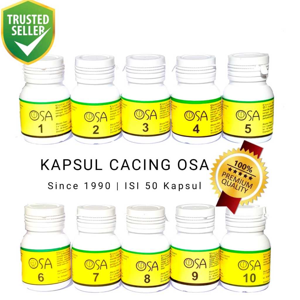 OSA KAPSUL CACING, AMPUH UNTUK TIFUS DEMAM, MAAG DLL