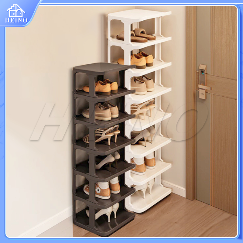 Gimmeestore - HEINO Rak Sepatu Plastik Susun Plastik Tempat Sepatu Rak Serbaguna Rak Sepatu Tertutup