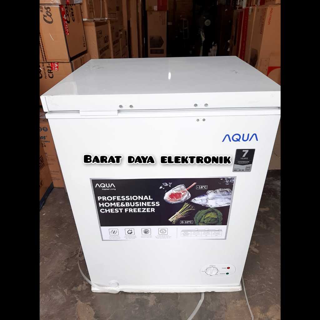 Freezer Aqua AQF160 Chest Freezer Box – Putih