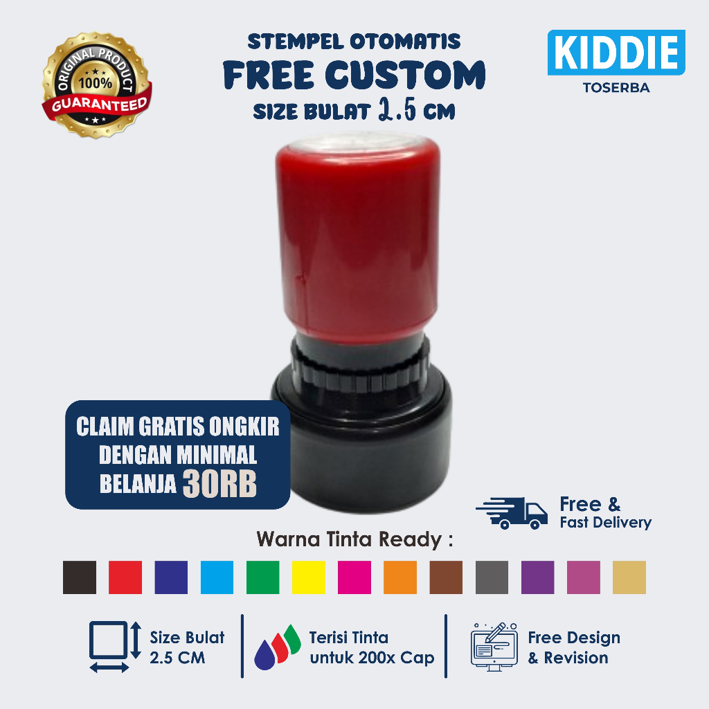 

Stempel Custom - Stempel Lunas - Stempel Nama - Ukuran 2.5 - 1 Hari Jadi - Free Design JunDW