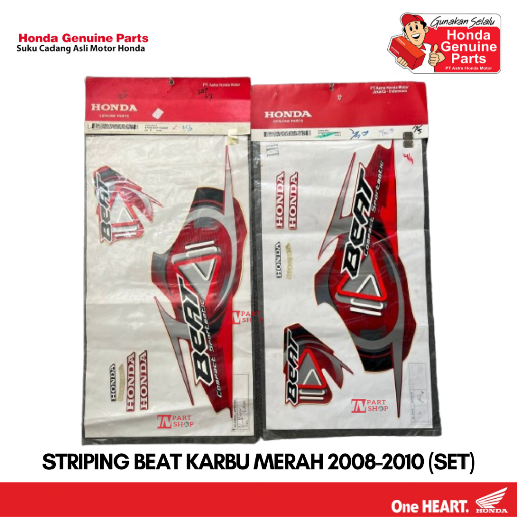 Striping Set Merah - BeAT Karbu / 871X0-KVY-700ZDR & 871X0-KVY-700ZDL