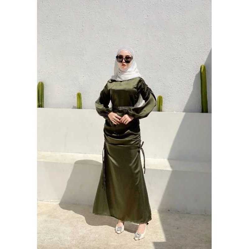 Gamis satin slik terbaruu | clarice dress | dress bridesmaid | dress  gamis muslim terbaru