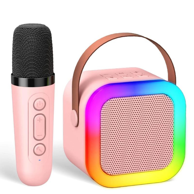 MINI KARAOKE K12 Colorful Mini Karaoke Microphone Speaker Mic