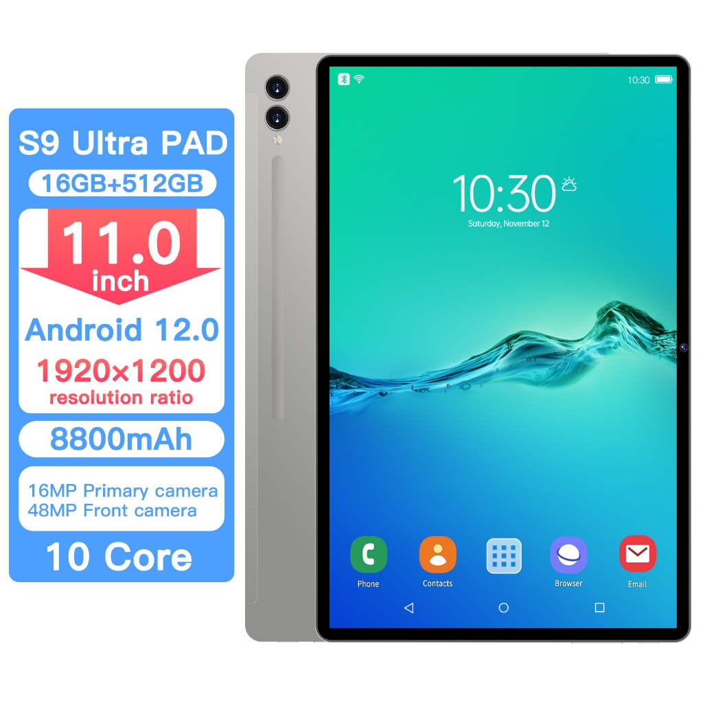 【COD】Murah Tablet PC Asli Tab S9 Baru 16GB + 512GB 8800mAh Tablet Android 11.0 Inci Layar Full Screen Layar Besar Wifi 5G Dual SIM Tablet Untuk Anak Belajar,Tablet Gaming Cuci Gudang