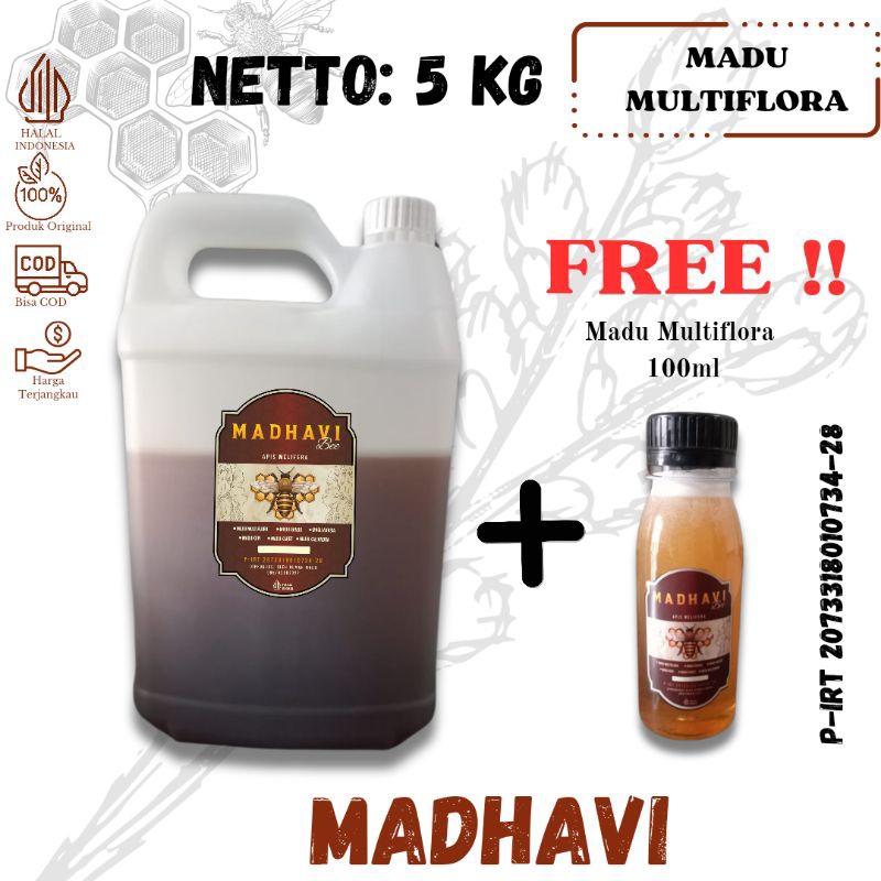 

MADU MULTIFLORA 5KG (FREE Multiflora 100ml)