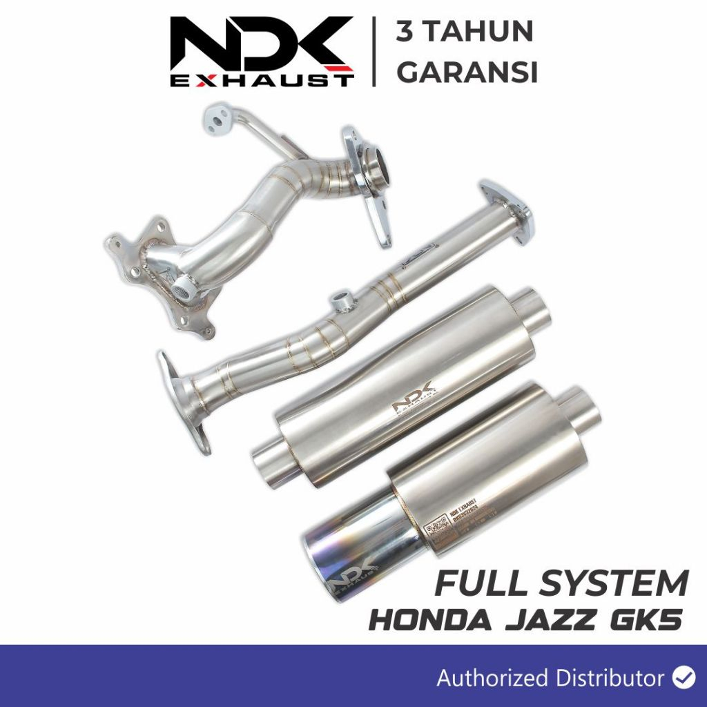 FULL SISTEM  NON  PNP KNALPOT MOBIL NDK EXHAUST MUFFLER DK-03V3 RESONATOR DOWNPIPE FRONTPIPE MOBIL J