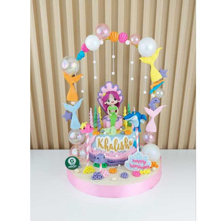 

CAKE TEMA MERMAID BESI LENGKUNG UK 15CM / KUE ULANG TAHUN CUSTOME