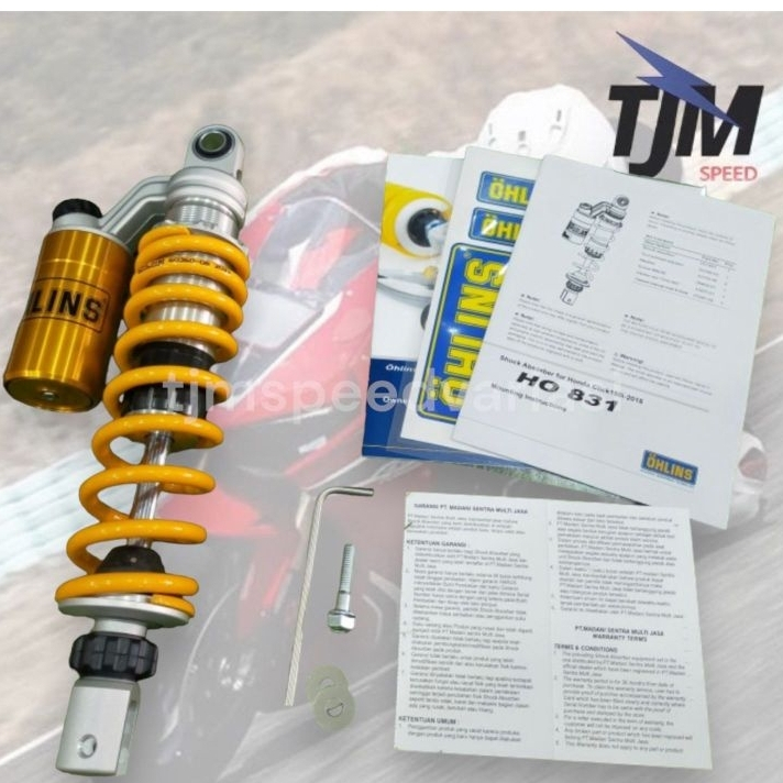 Shockbreaker Shock belakang Vario Scoopy Beat OHLINS HO831 tabung atas 330mm