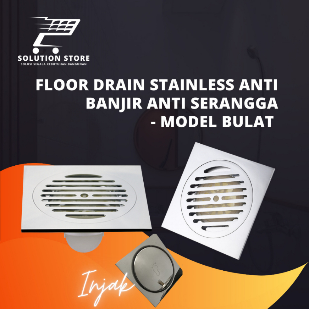 Floor drain anti banjir / Floor drain anti kecoa / Floor drain hitam anti bau