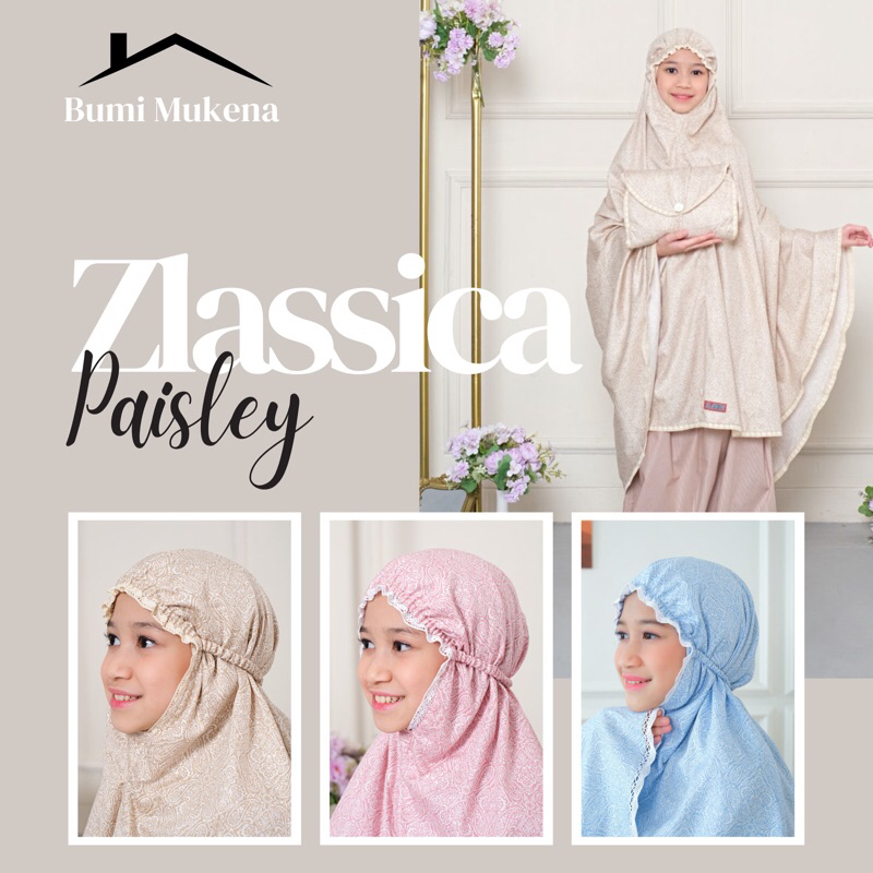 MUKENA ANAK KATUN JEPANG ORI | MUKENA ZLAMODA ZLASSICA PAISLEY