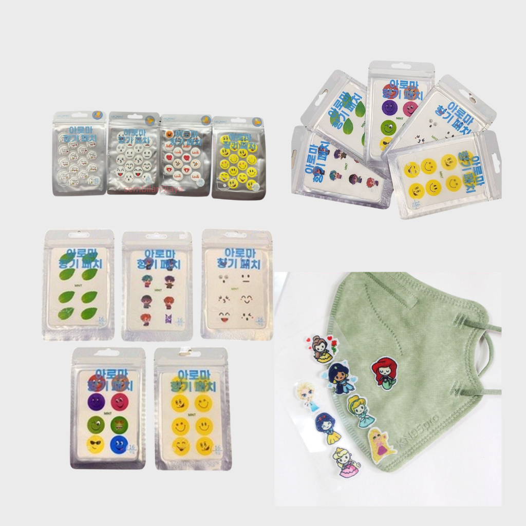 GJ Stiker Masker Aroma Motif Kartun Stiker Masker Tempel Aroma