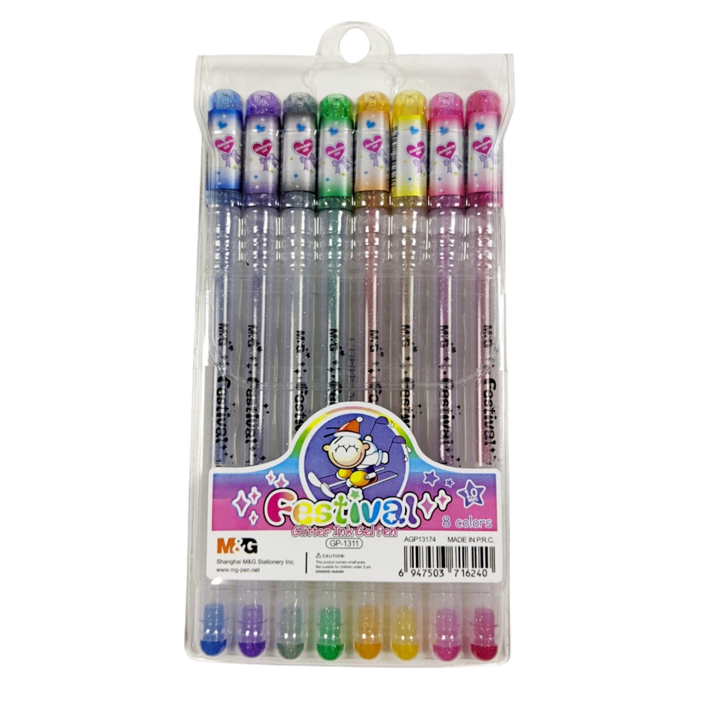 

M&G Pulpen Glitter 8 Warna / M&G Bolpoint 1.0mm Smooth