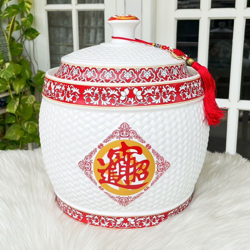 Tempat Beras Keramik Chinoiserie