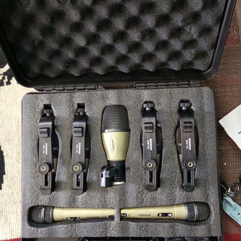 mic drum set samson bekas normal