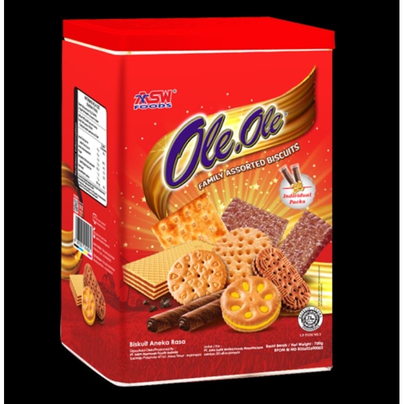 

Asw Ole Ole Assorted Biskuit Segi 600 gr / Biskuit Kue Kaleng Asw Ole