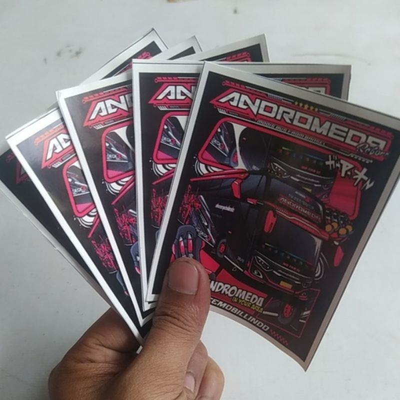 

(free sticker)CETAK STICKER BUSMANIA 5 PCS ANDROMEDA HOLOGRAM TERBARU