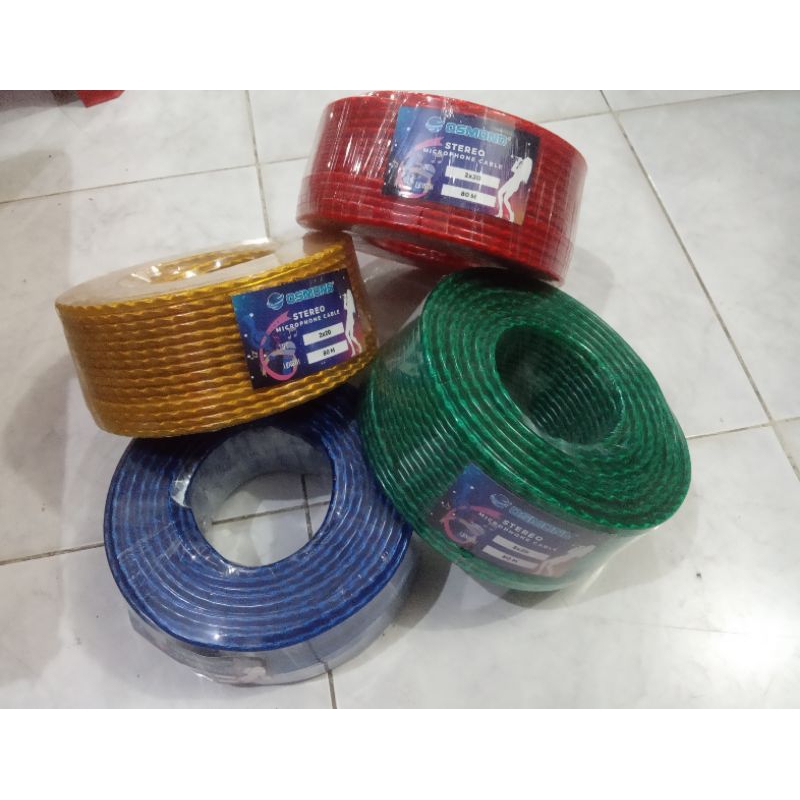 KABEL MIC MICROPHONE STEREO TRANSPARAN ROLL OSMOND
