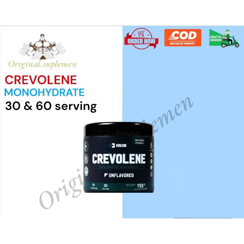 Evolene Crevolene Monohydrate 30 & 60 serving Creatine Monohydrate Original  Evolene Medan