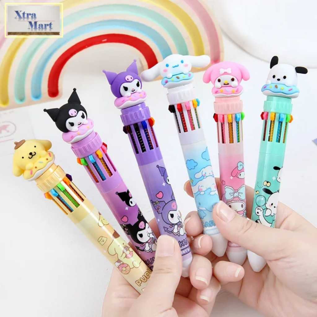 

XM - Bolpoin 10 Warna Karakter Kartun Pulpen Karakter 10 Warna