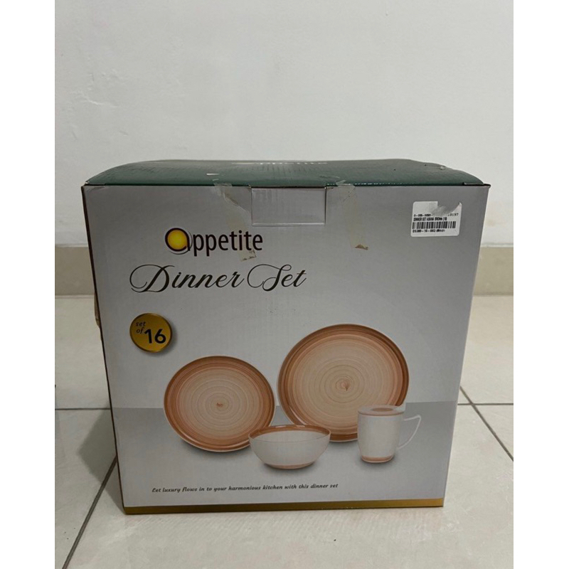 appetite dinner set. set peralatan makan gelas mangkok piring
