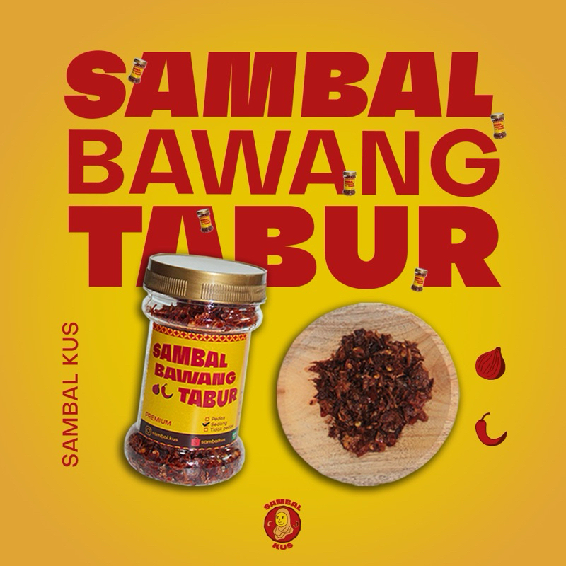 

‼️ BACA DESKRIPSI ‼️ Sambal Kus - Sambal Bawang Goreng Tabur Kering Gurih 35 Gram [3 level Pedas]