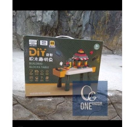 Mr. man Mainan brick balok susun meja anak DIY 160pcs