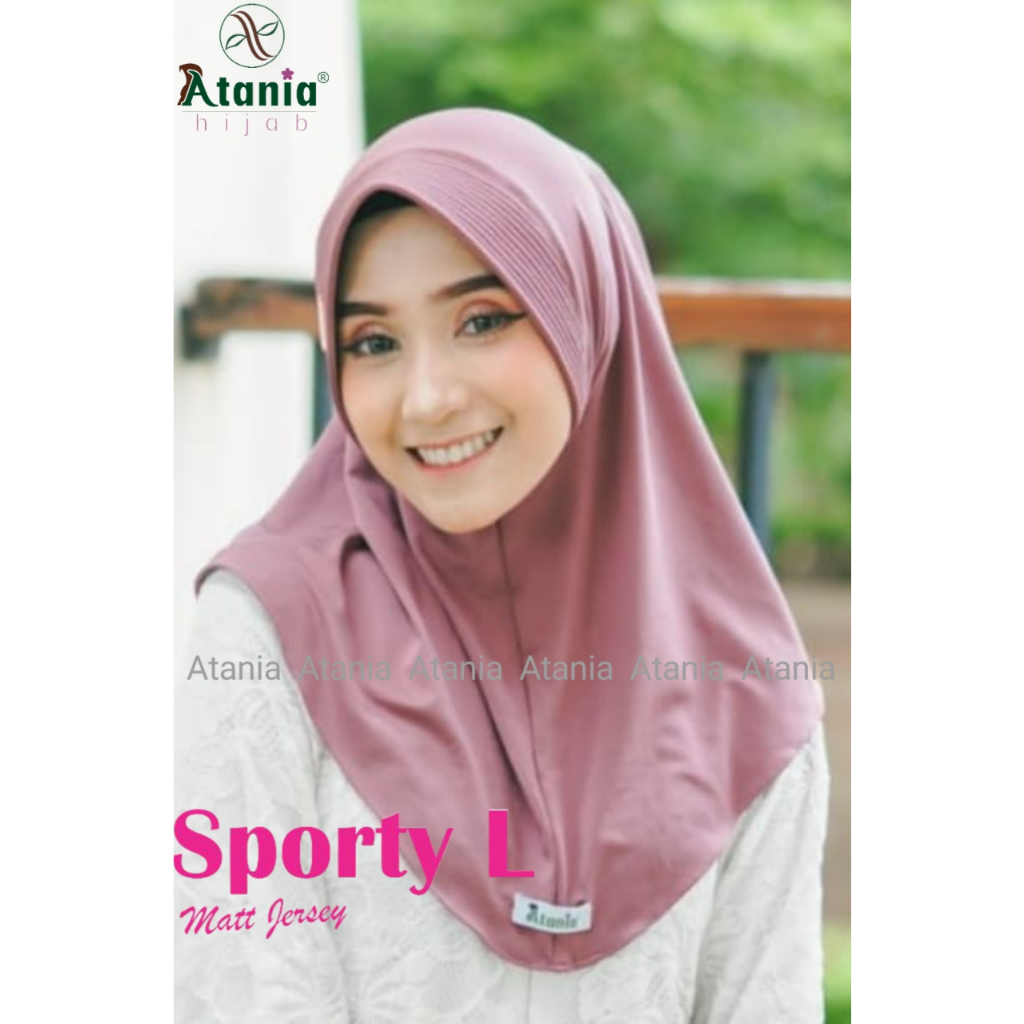 Jilbab Sport Atania L | Jilbab Instan | Hijab Kerudung Premium | Kudung Instan Promo Terbaru | Jilba