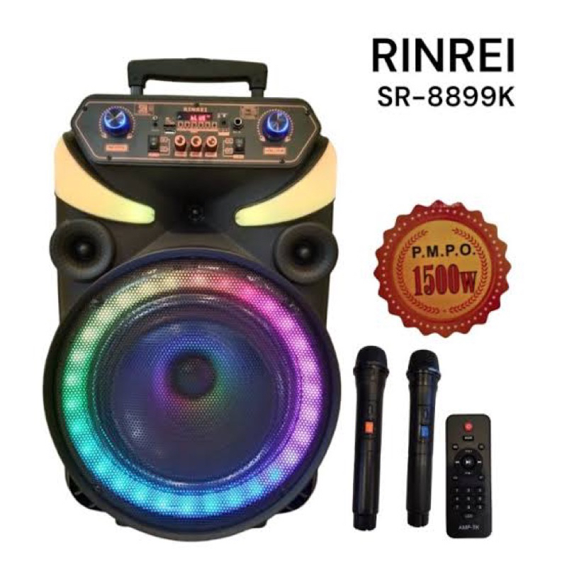 RINREI Speaker Portable RINREI SR8899K / RINREI SR 8899 K SPEAKER 15 inch RINREI SPEAKER SR 8899 K Meeting Bluetooth