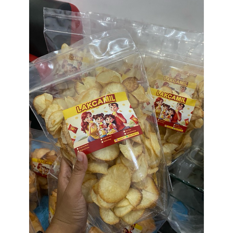 

Keripik Singkong Manis Premium – Dengan Gula Asli, Snack Crispy Renyah 1Kg (250Gr x 4) – Camilan Sehat & Alami Tanpa Pengawet