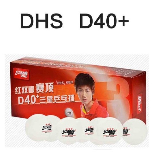 Import Terlaris Bola Pingpong Tenis Meja DHS D4 Bintang 3 Ding Ning PUTIH grosir