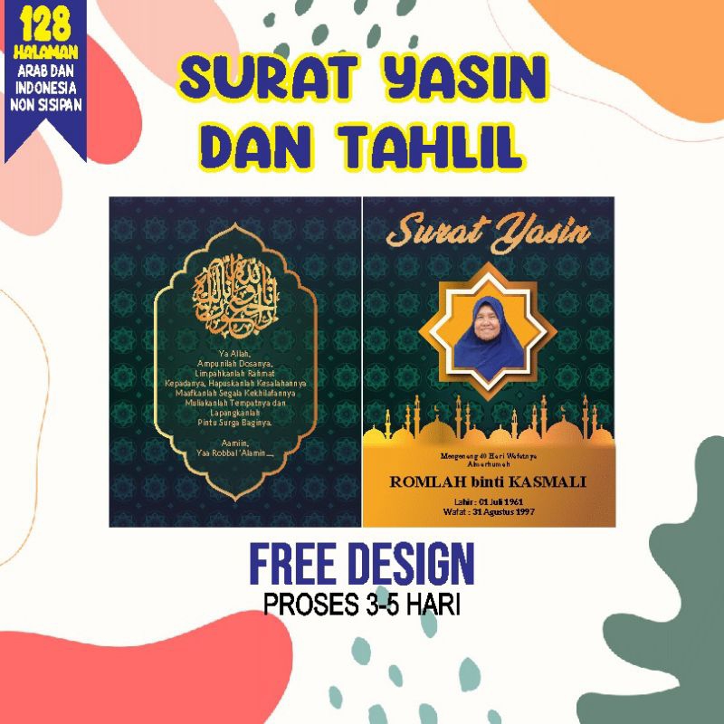 

BUKU YASIN DAN TAHLIL 96 128 144 HALAMAN/SOFT COVER YASIN/CETAK BUKU YASIN