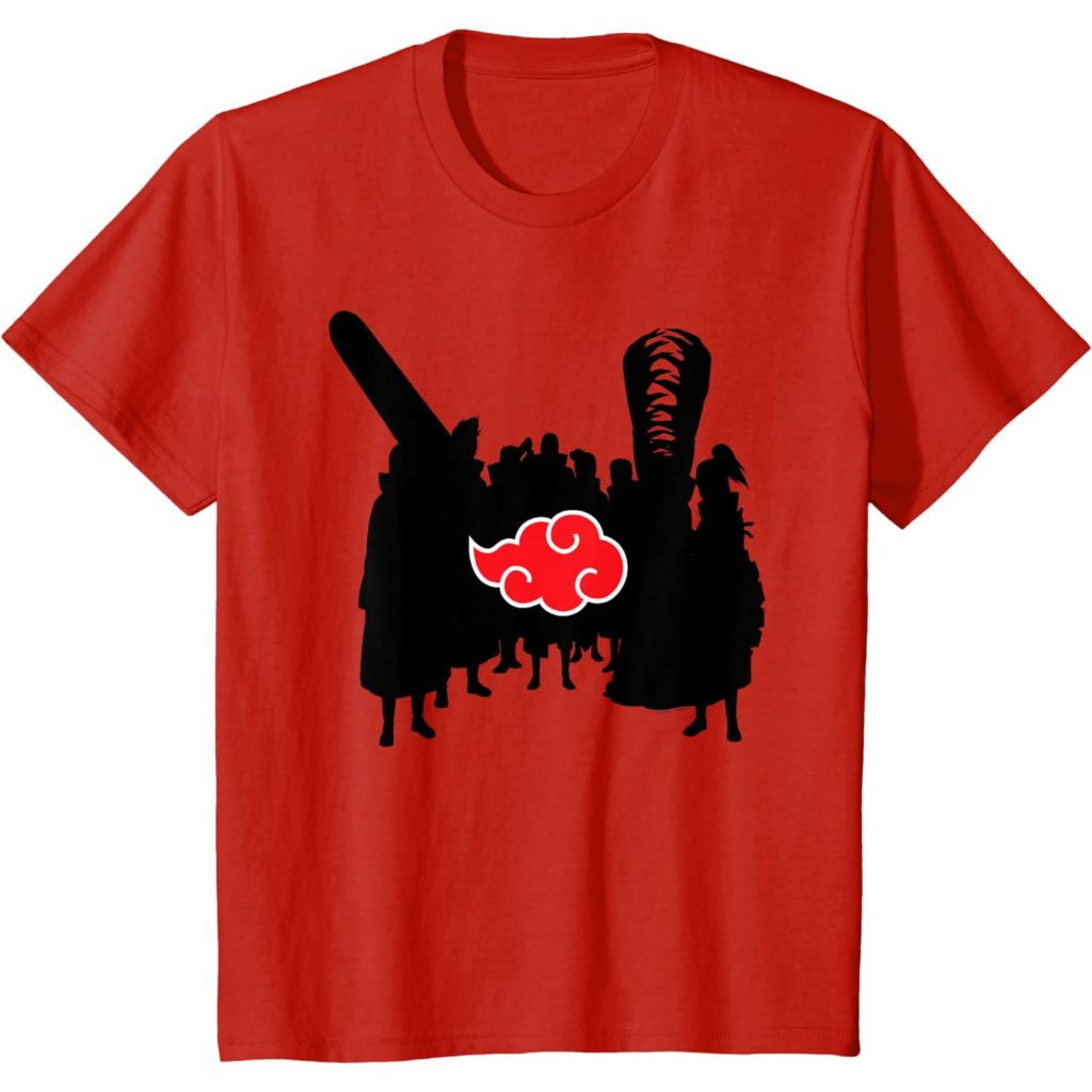 Baju Kaos Anak Distro Premium Naruto Shippuden Akatsuki Silhouettes T-Shirt