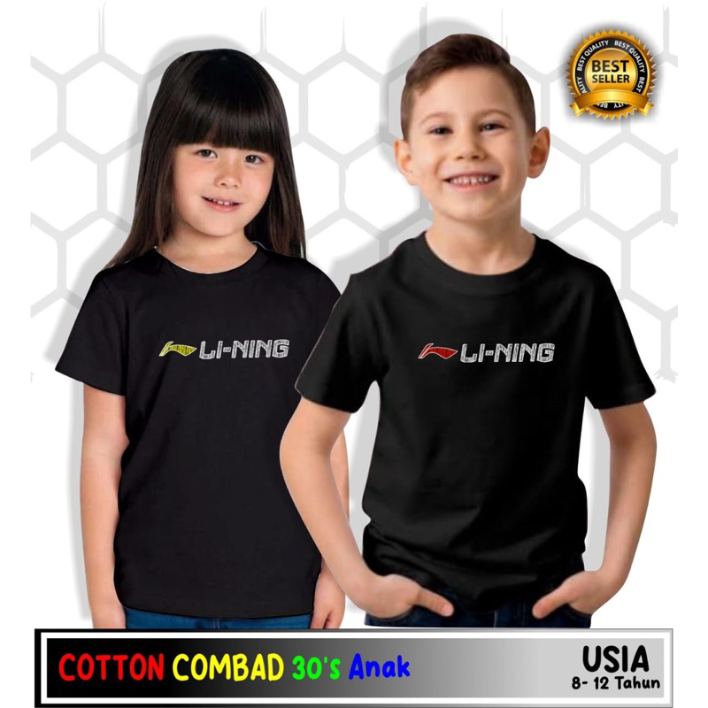 Baju anak olahraga badminton / baju pendek anak laki-laki perempuan