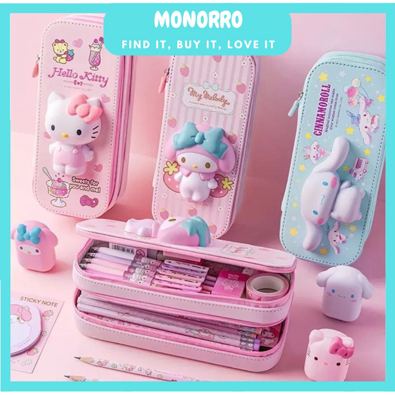 

Kotak Pensil Sanrio 2 Tingkat Tempat Pensil Sanrio Pensil Case Sanrio Squishy