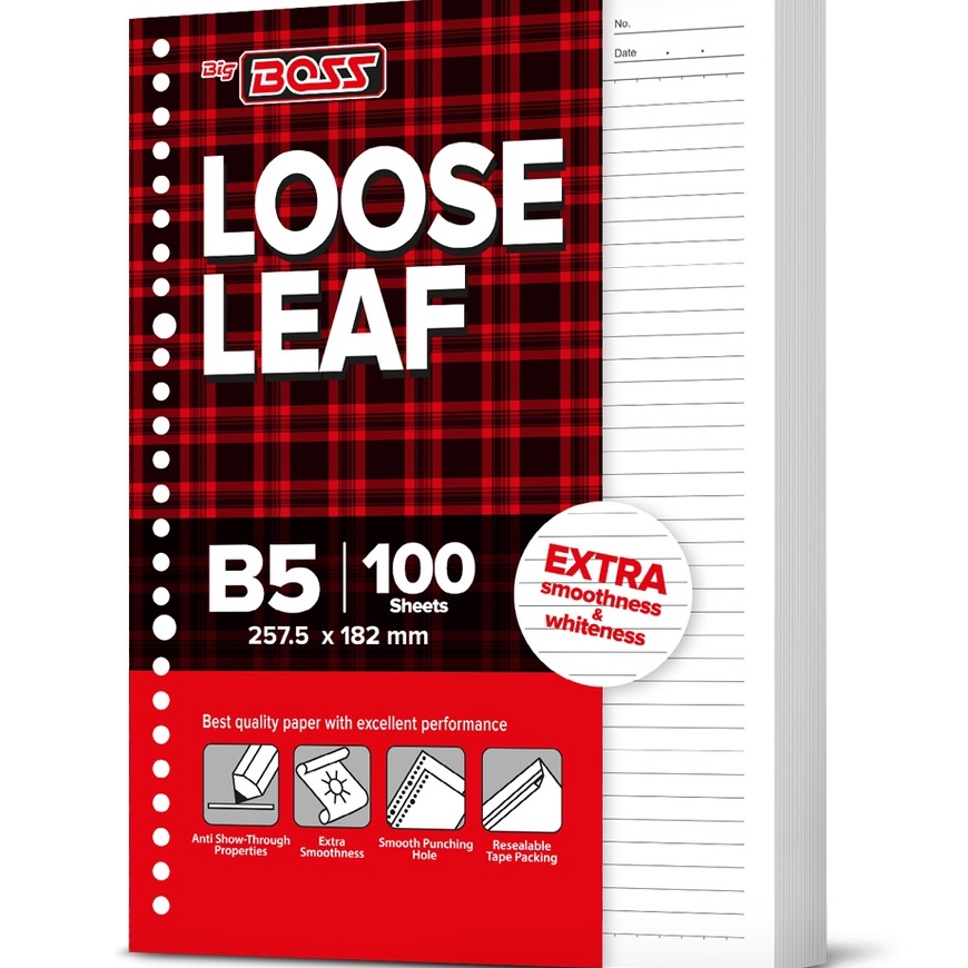 

Stok terbaru BigBoss Loose Leaf B5 Bergaris 1 Lembar BBO LL 1 B5