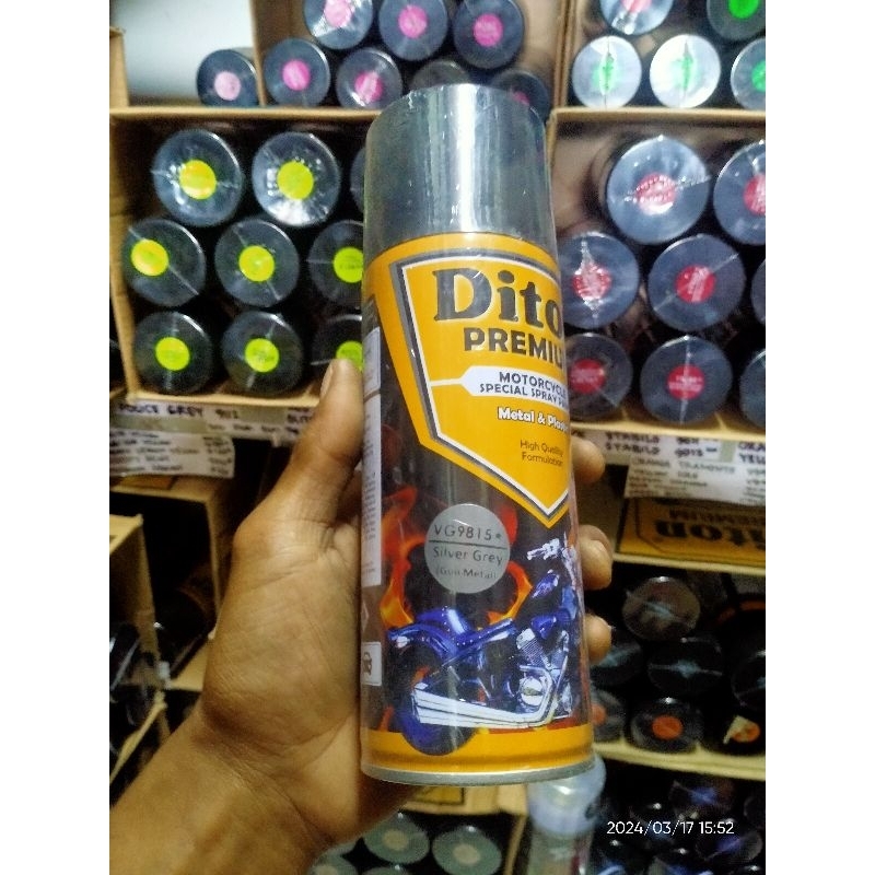 Diton Premium VG9815* / SILVER GREY (Gun Metal) / Cat Velg / Cat Blok Mesin / Cat Body Motor / Cat S