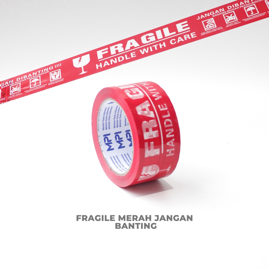 

C6369 Lakban Fragile Merah Jangan Dibanting 48mmx1Yard MPI