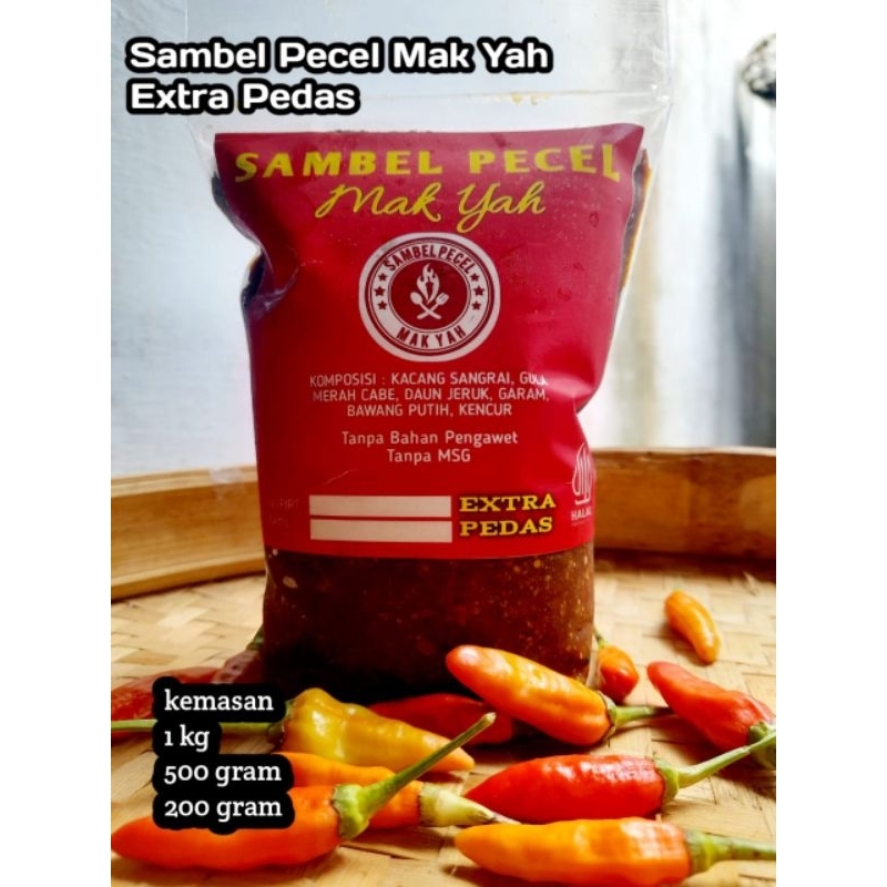 

Bumbu Sambel Pecel Extra Pedas Mak yah 1 kg